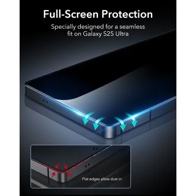 Screen Protector Samsung S25 Ultra Tempered Glass Clear Esr - 2 Packs